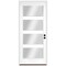 Codel Doors 36" x 80" Primed White Contemporary Flush-Glazed Exterior Fiberglass Door 3068LHISPSF20F4LC691626DB - alternate 1